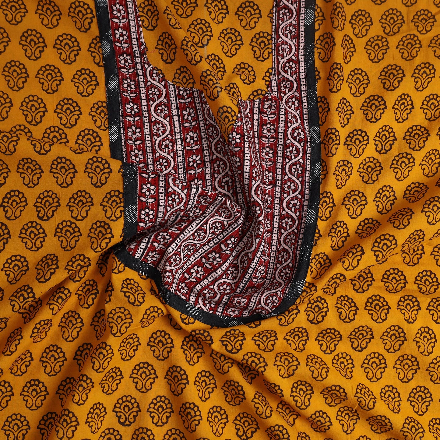 Yellow - bagh cotton unstitched kurta material
