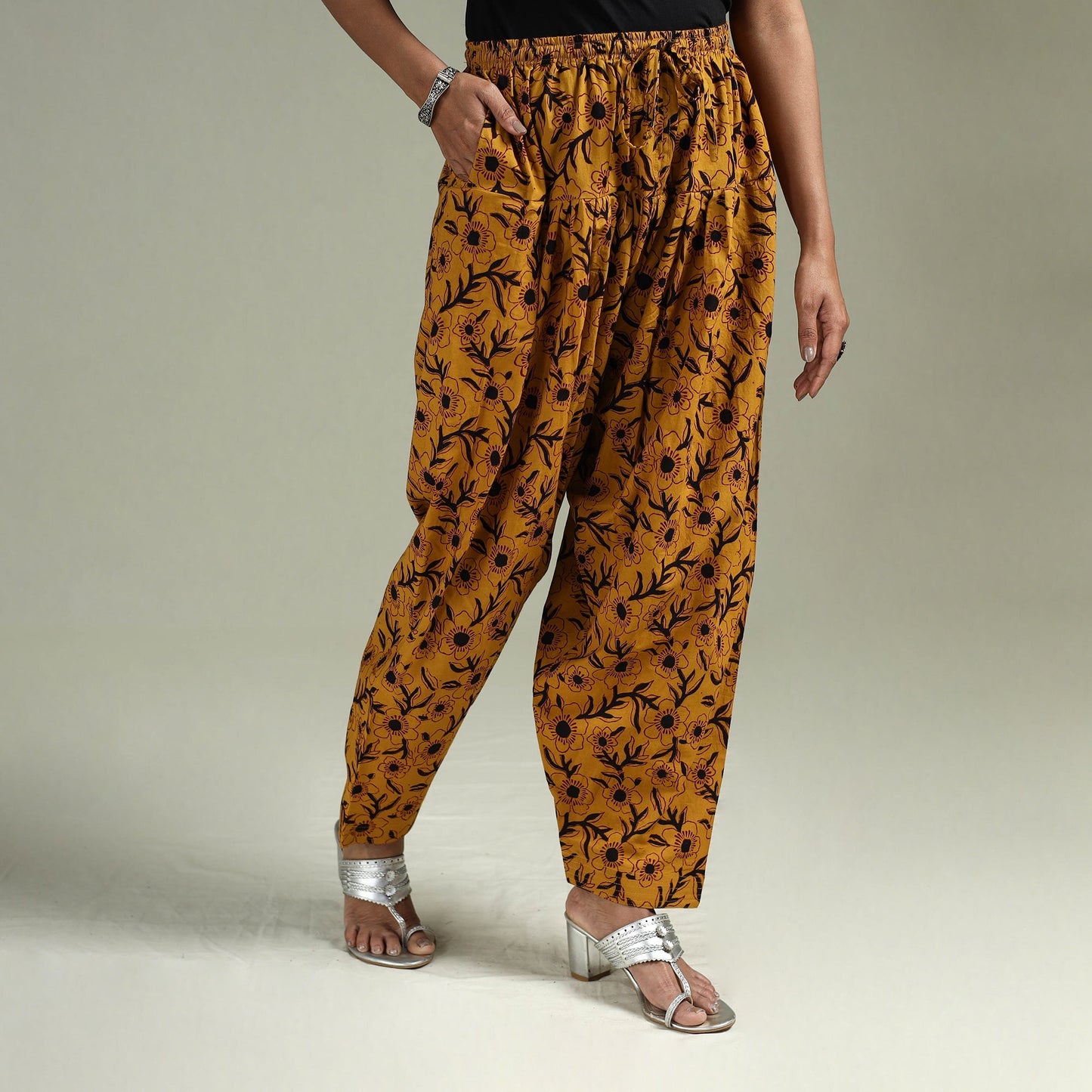 Bagh hand block print natural dyed cotton salwar 07