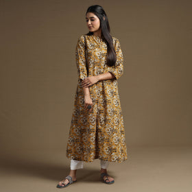  Bagru Hand Block Printed Cotton Long Kurta 