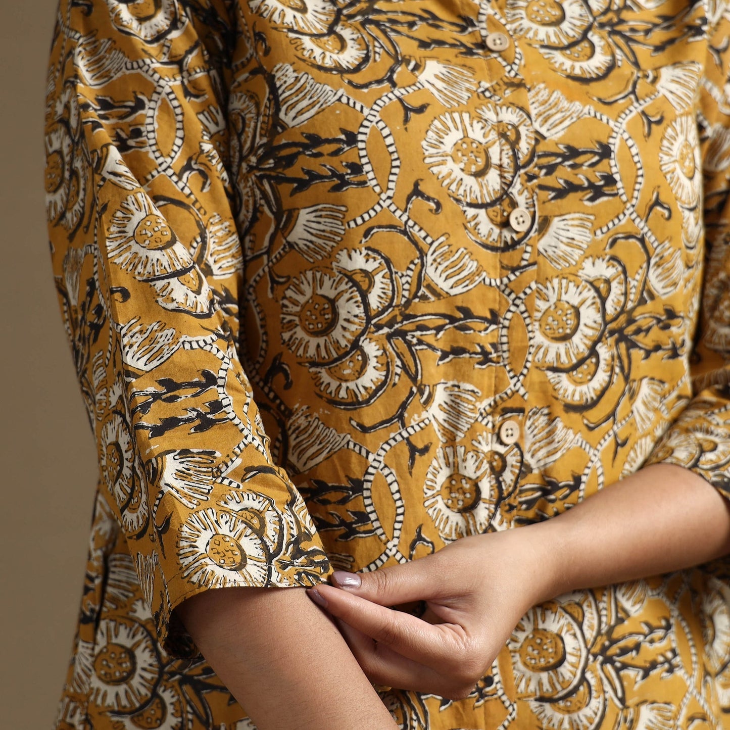  Bagru Hand Block Printed Cotton Long Kurta 