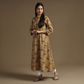  Bagru Hand Block Printed Cotton Long Kurta 