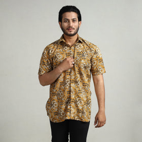 Buy Bagru Hand Block Printed Cotton Men Half Sleeve Shirt Online at iTokri.com