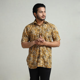 Buy Bagru Hand Block Printed Cotton Men Half Sleeve Shirt Online at iTokri.com