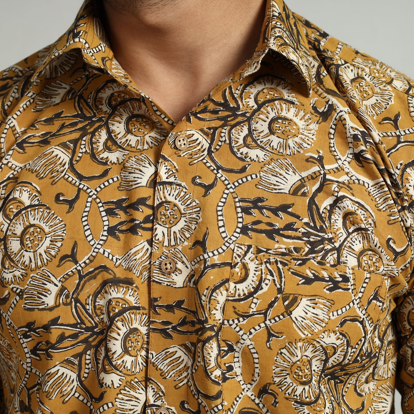 Buy Bagru Hand Block Printed Cotton Men Half Sleeve Shirt Online at iTokri.com