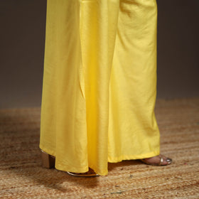Yellow - banarasi with gota work meena weaving silk cotton