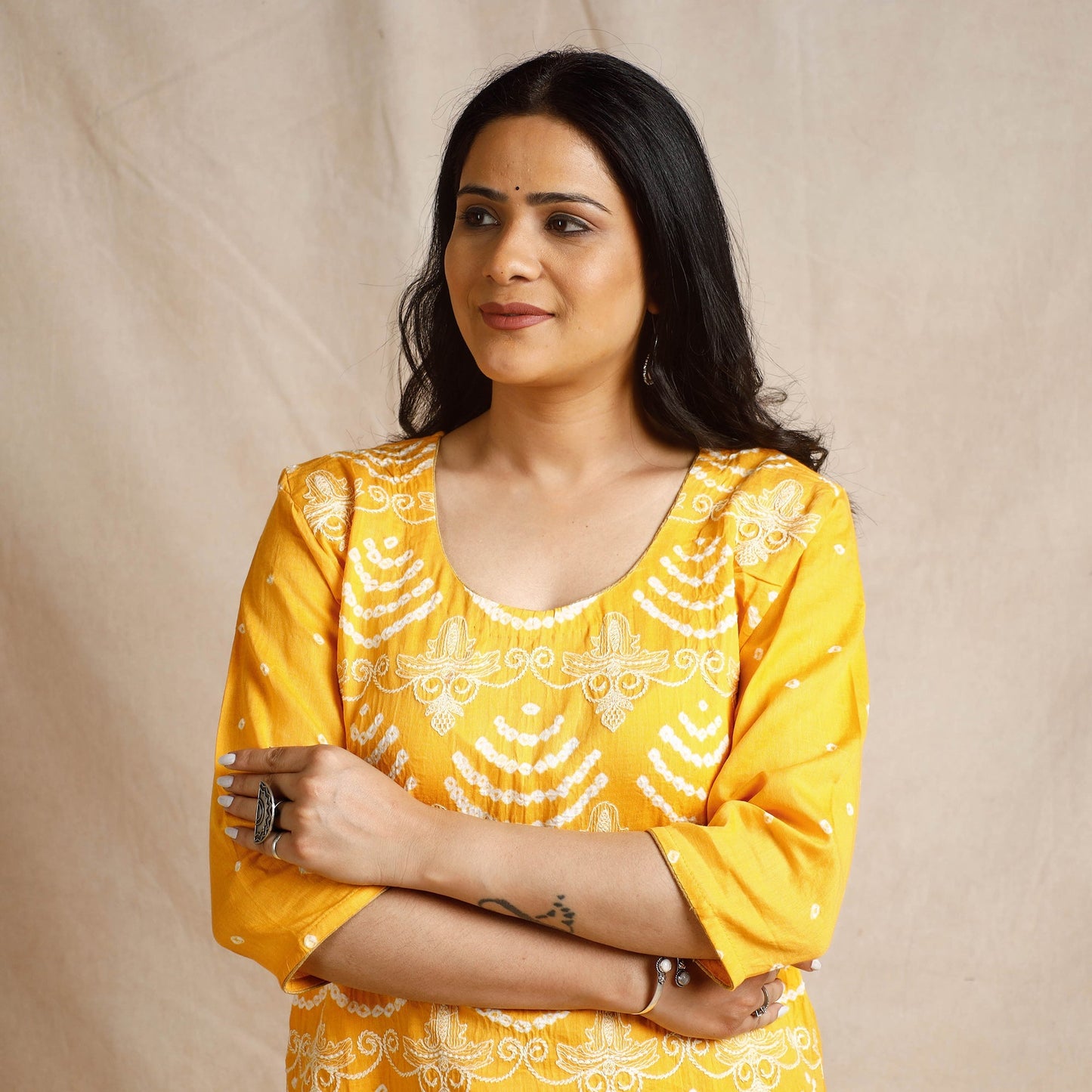 bandhani kurta set 