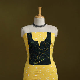 Bandhani patchwork cotton unstitched kurta material (3m) 26