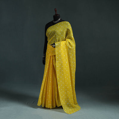 Bandhani tie-dye kota doria cotton saree 18 - handcrafted