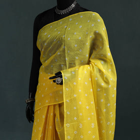 Bandhani tie-dye kota doria cotton saree 18 - handcrafted
