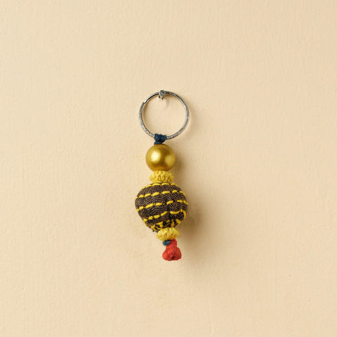 Yellow Banjara Embroidery Handmade Keychain 