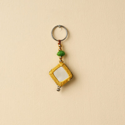Yellow Banjara Embroidery Handmade Keychain 