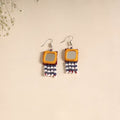 Banjara embroidery mirror & bead work handmade earrings 02