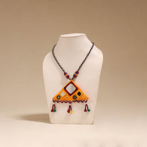 Banjara embroidery mirror & bead work handmade necklace 01