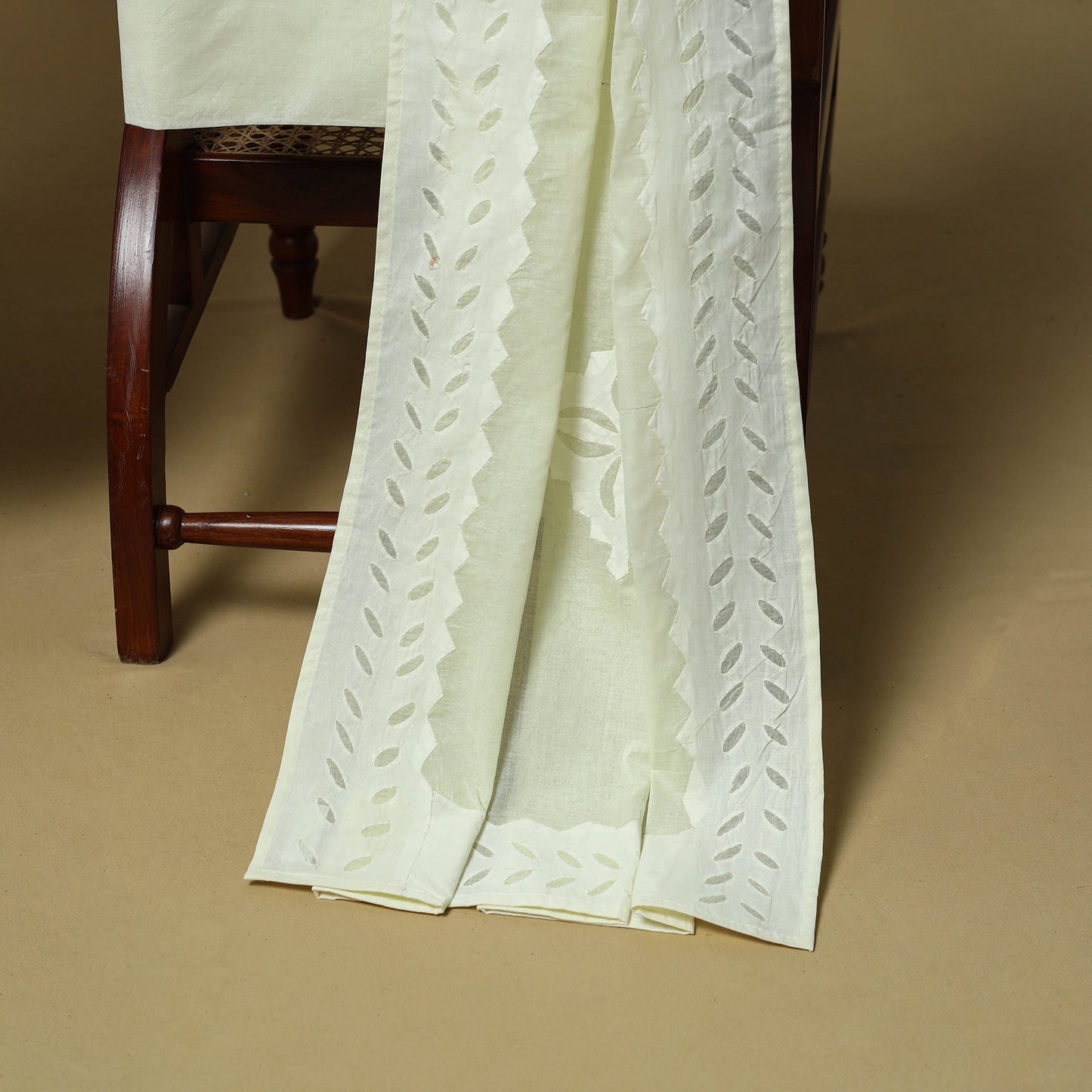 Barmer applique cut work cotton 3pc unstitched dress