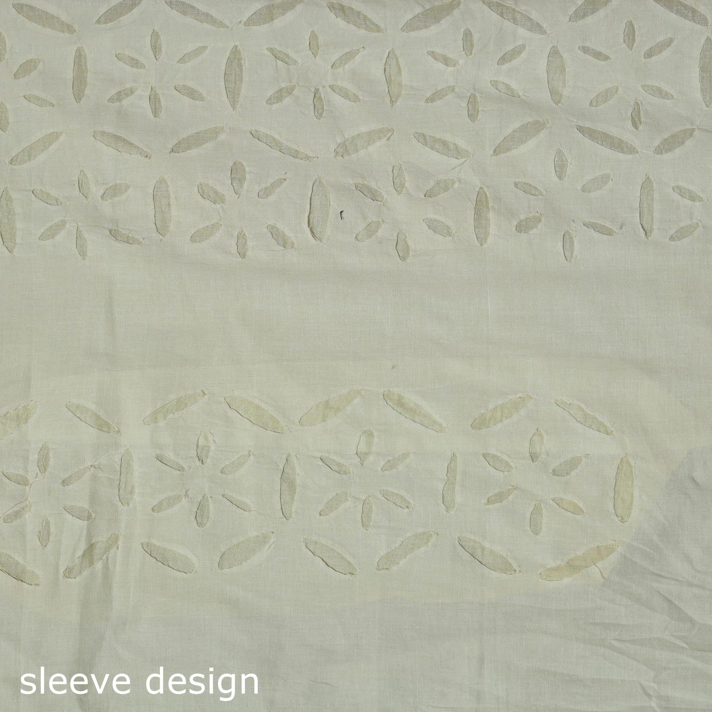 Yellow - barmer cut work cotton applique 3pc unstitched