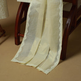 Yellow - barmer cut work cotton applique 3pc unstitched