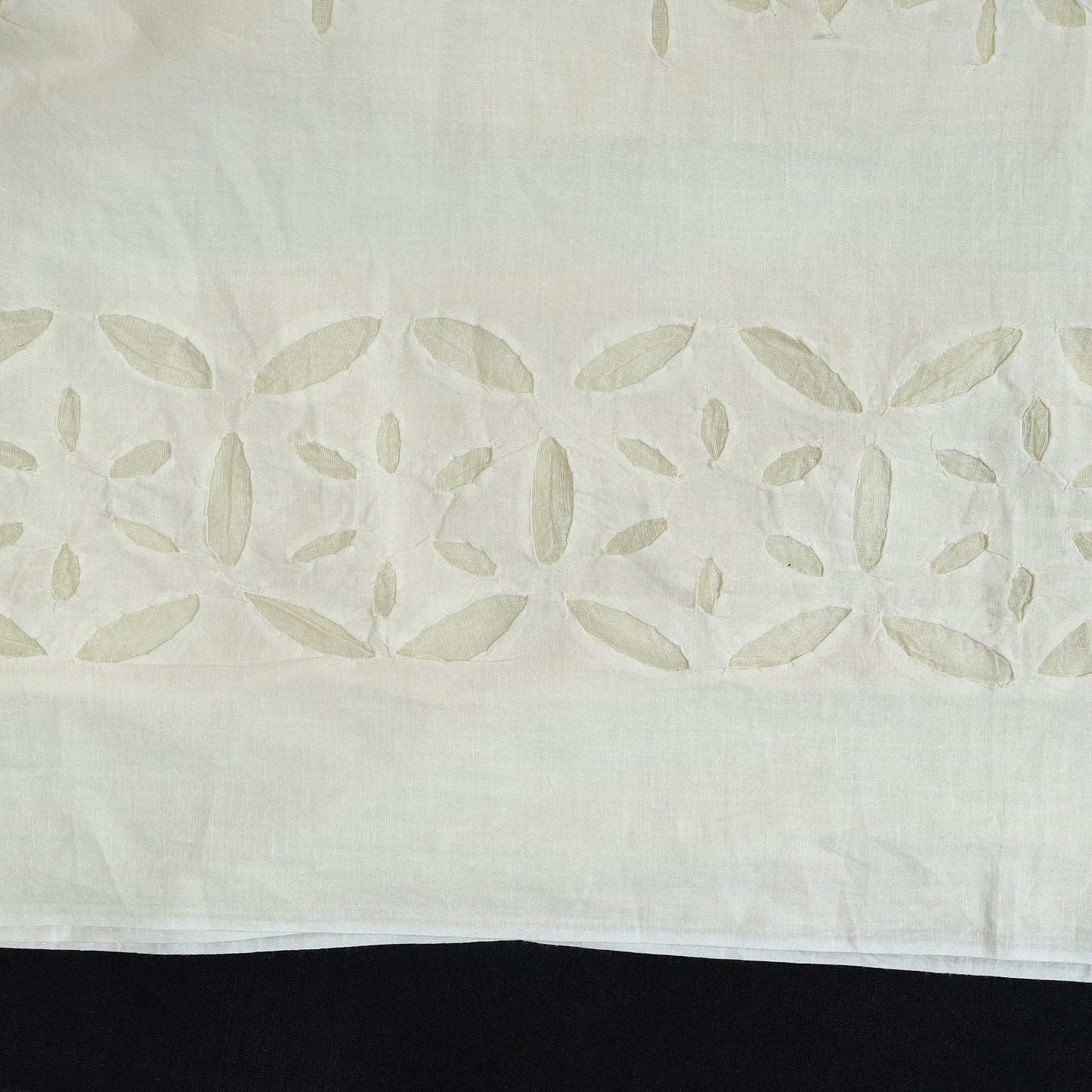 Buy Yellow 3pc Cut Work Cotton Barmer Applique Dress Material