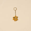 Beaded fabart flower keychain 24 - handcrafted