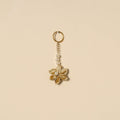 Beaded fabart flower keychain 27 - handcrafted