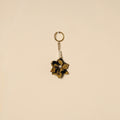 Beaded fabart flower keychain 55 - handcrafted