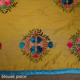 Bengal chanderi silk hand embroidered saree 22 - handcrafted
