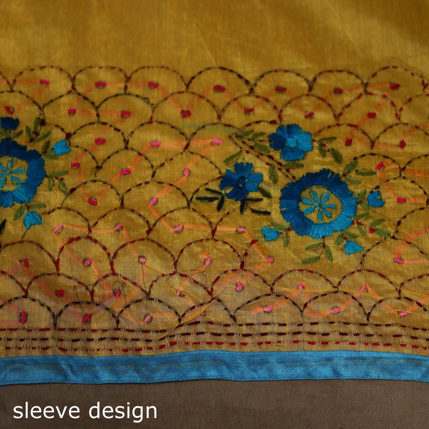 Bengal chanderi silk hand embroidered saree 22 - handcrafted