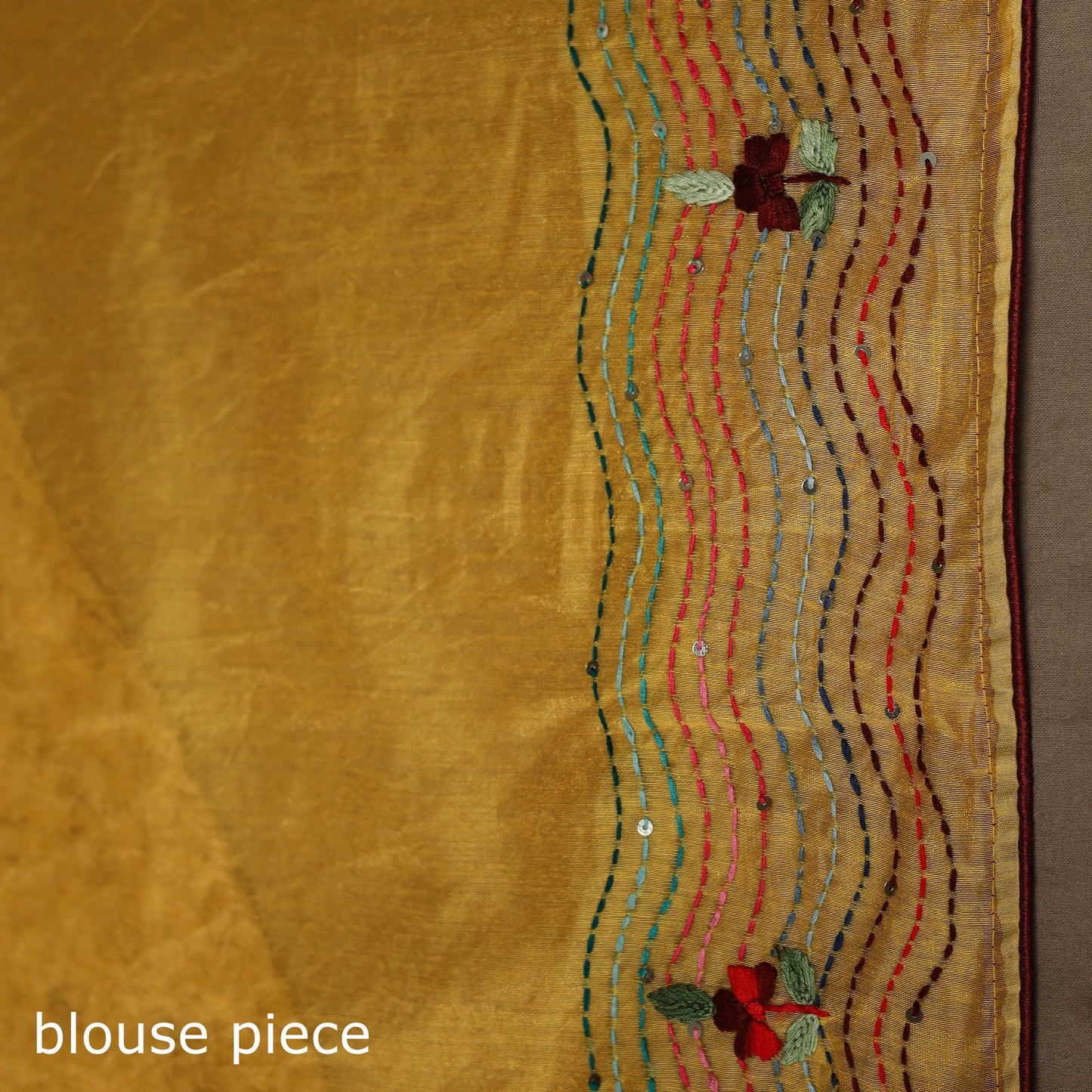 Bengal chanderi silk hand embroidered saree 34 - handcrafted