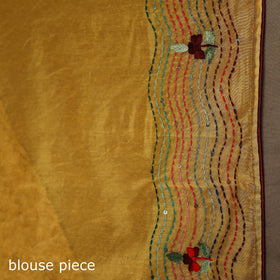 Bengal chanderi silk hand embroidered saree 34 - handcrafted