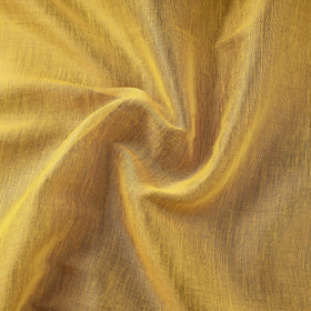 Buy Yellow Bengal Fine Tissue Zari Plain Fabric