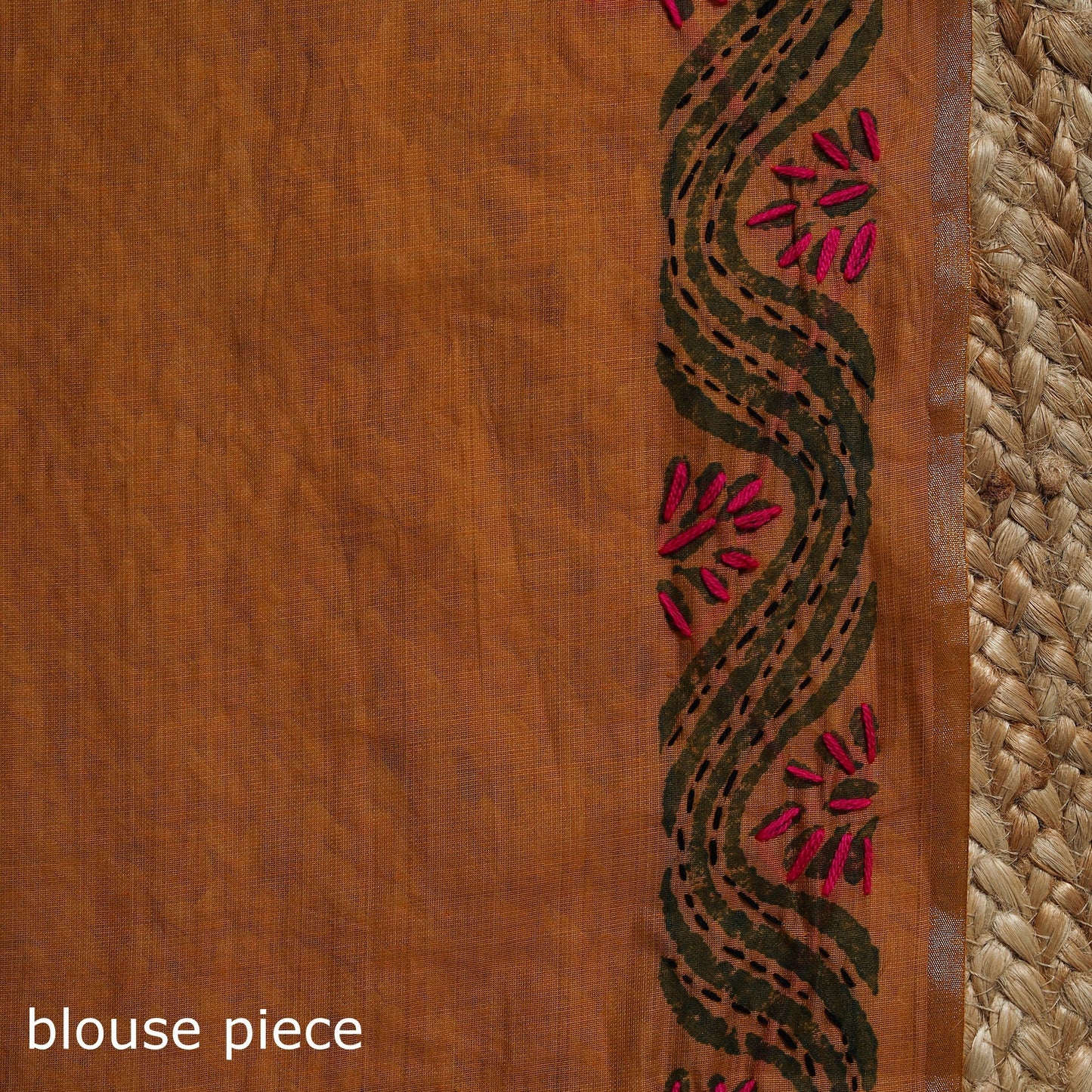 Bengal hand embroidery silk cotton kantha saree 03