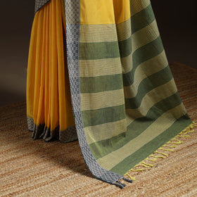 Yellow - bengal handwoven cotton begumpuri saree 05