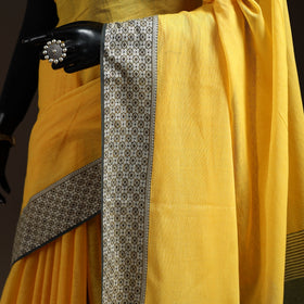 Yellow - bengal handwoven cotton begumpuri saree 05