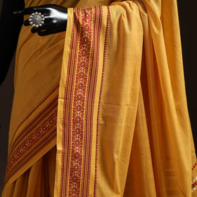 Yellow - bengal handwoven cotton begumpuri saree 15
