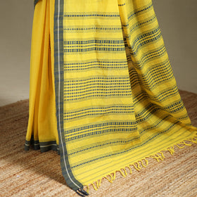 Yellow - bengal handwoven cotton begumpuri saree 27