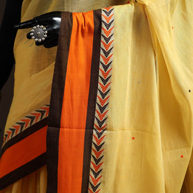 Yellow - bengal handwoven cotton begumpuri saree 38