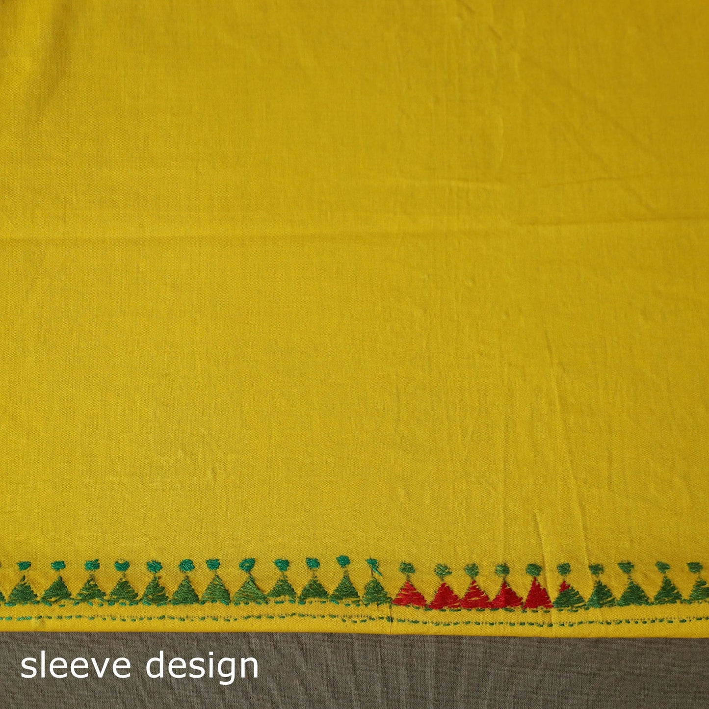 Bengal kantha hand embroidered cotton unstitched kurta