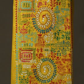 Bengal kantha hand embroidered cotton unstitched kurta