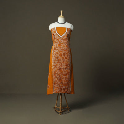 Bengal kantha hand embroidered cotton unstitched kurta