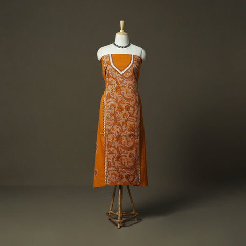 Bengal kantha hand embroidered cotton unstitched kurta