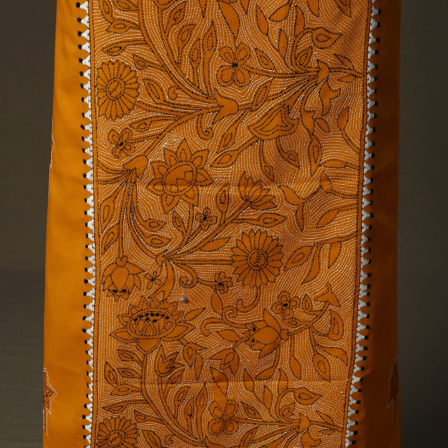 Bengal kantha hand embroidered cotton unstitched kurta