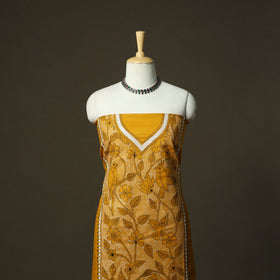 Bengal kantha hand embroidered cotton unstitched kurta