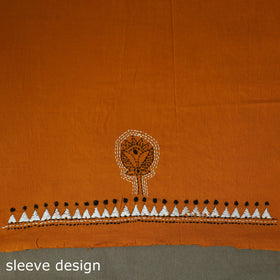 Bengal kantha hand embroidered cotton unstitched kurta