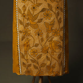 Bengal kantha hand embroidered cotton unstitched kurta