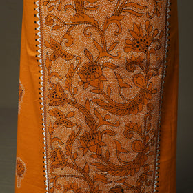 Bengal kantha hand embroidered cotton unstitched kurta