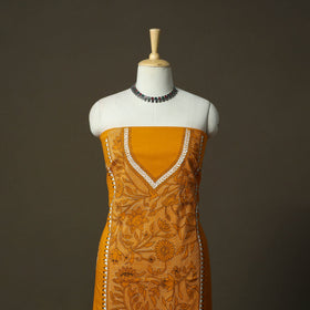 Bengal kantha hand embroidered cotton unstitched kurta