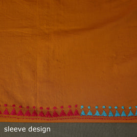 Bengal kantha hand embroidered cotton unstitched kurta