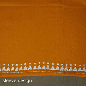 Bengal kantha hand embroidered cotton unstitched kurta