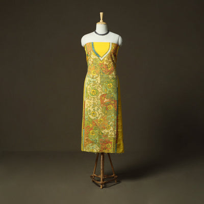 Bengal kantha hand embroidered cotton unstitched kurta