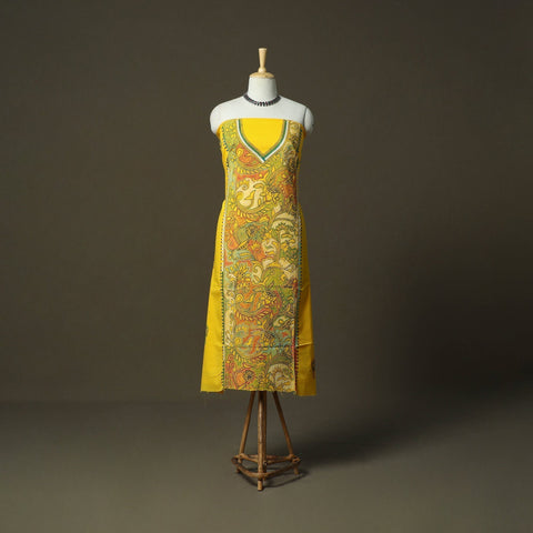 Bengal kantha hand embroidered cotton unstitched kurta