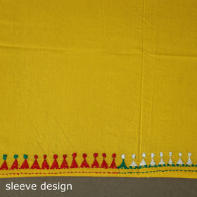 Bengal kantha hand embroidered cotton unstitched kurta